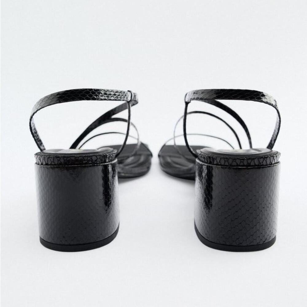 ZARA MID HEIGHT BLOCK HEEL SANDALS
BLACK - Picture 6 of 7